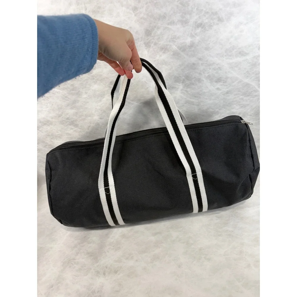 Hit Books of Horror Black Canvas Duffel Bag Skull Graphic Gym Travel Bag